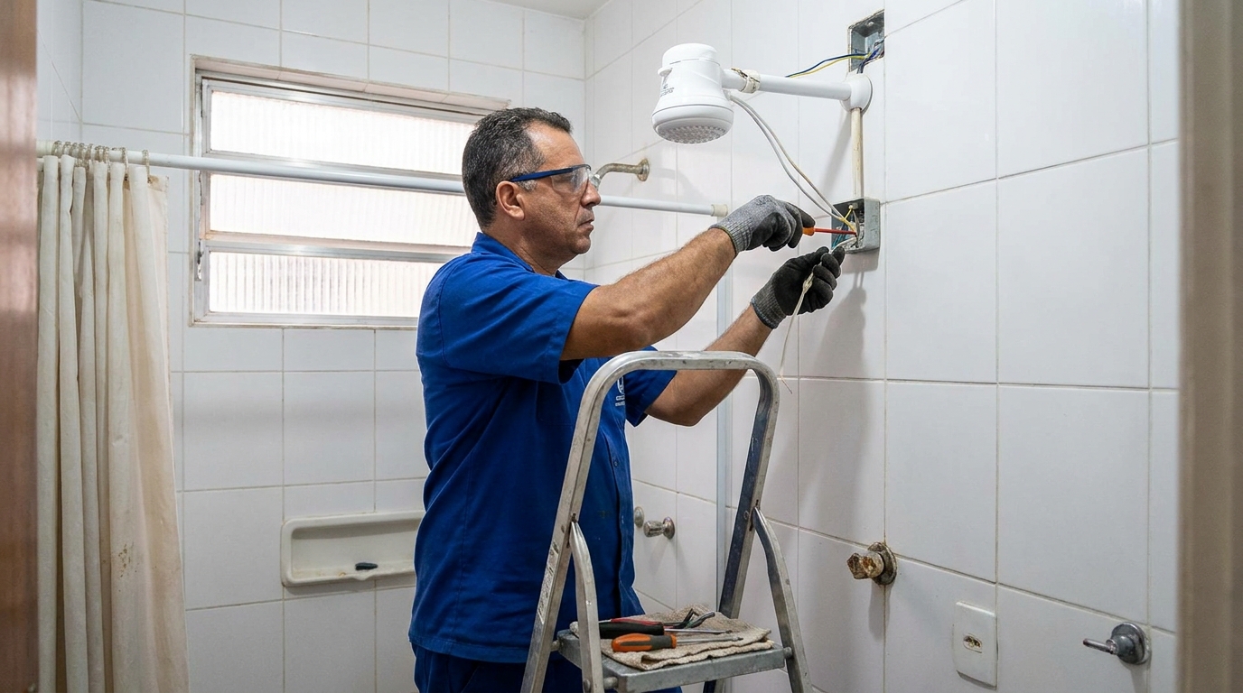Instalacao de chuveiro eletrico em Itajaí‑SC