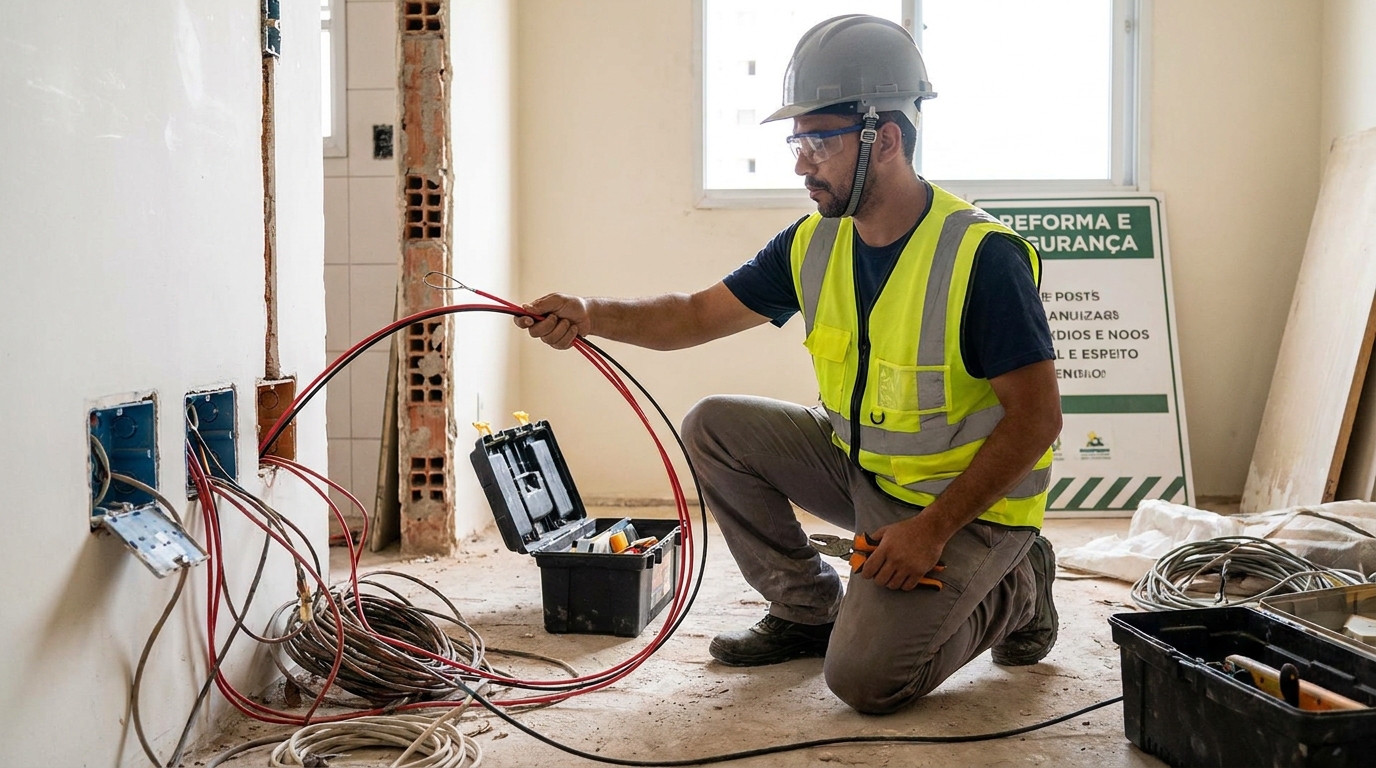 Troca de fiacao eletrica em Itajaí‑SC